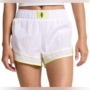Free People Movement Varsity Blues Short. NWT. White highlighter combo